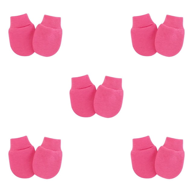 Sonducket Manoplas para bebés Guantes para recién nacidos Estilo clásico Trajes para bebés rosa rojo Rosa roja 5Conjunto