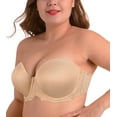 thumbnail image 6 of Exclare Women's Multiway Strapless Lace Bra Full Figure Underwire Contour Beauty Back Plus Size Bra(Beige,34DD), 6 of 6