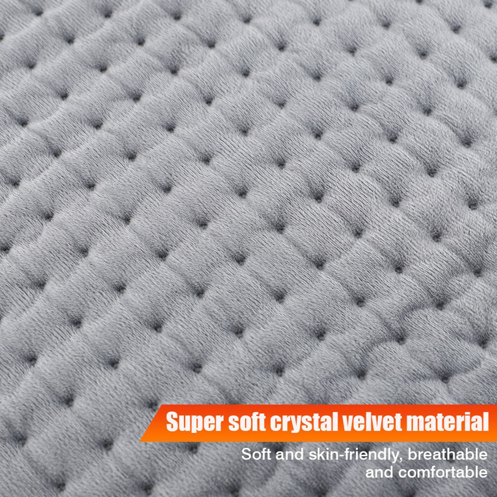 Electric Blanket - Foot, Back & Full-Body Warmer - 3-Speed Timer for Warming - 10-Level Temperature Adjustment Pain Relief Heated Pad Camping & Hiking Heating Thick Bed Blanket,Gray A