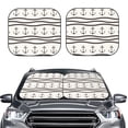 thumbnail image 2 of Naloa Anchors and Ropes 2 Piece Foldable Car Sun Shades, Car Windshield Sunshade, Front Window Sunshade for Car, Truck, SUV - Small, 2 of 7
