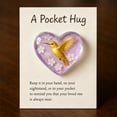 thumbnail image 4 of DAMAI Hummingbird Pocket Hug, Mini Acrylic Hug Token with Encouragement Card, Heart-Shaped Comfort Token with Sympathy Card, Encouragement Gift for Grieving Friends & Family, 4 of 4