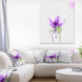 thumbnail image 1 of Purple Flower with Green Splash - Floral Canvas Art Print, 1 of 3