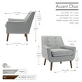 thumbnail image 5 of Porthos Home Pola Accent Chair, Tufted Fabric Upholstery, Wooden Legs, 5 of 5