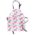 thumbnail image 1 of Watercolor Apron Flamingos in Many Colors Hand Drawn Bird Exotic Animals Illustration, Unisex Kitchen Bib Apron with Adjustable Neck for Cooking Baking Gardening, Baby Blue Salmon Pink, by Ambesonne, 1 of 3