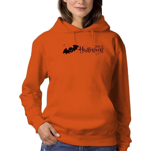 Funny Cute Halloween Bat Hoodie Women -Image by Shutterstock, Female Medium