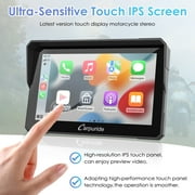 Carpuride Carplay وAndroid Auto،شاشة ذكية IP67 لستريو الدراجات النارية، مستشعر الضوء (702)