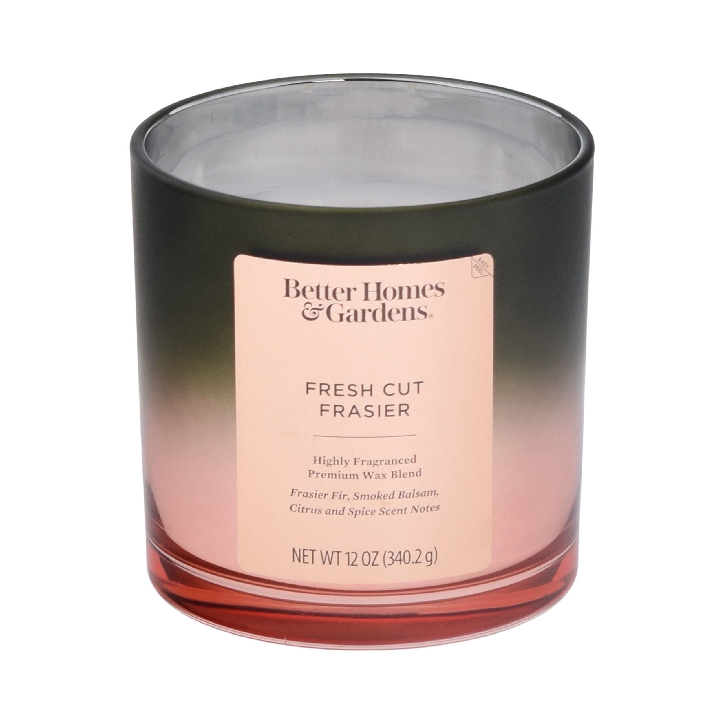 Better Homes & Gardens Fresh Cut Frasier Scented 2-Wick 12oz Metallic Ombre Jar Candle