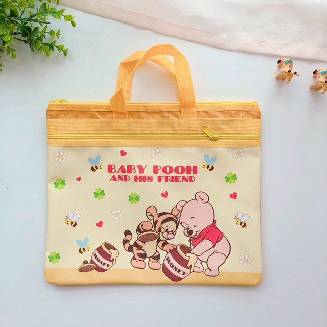NS2 Little TwinStars Kuromi Doraemon-Bolsa De Documentos De Doble Capa De Dibujos Animados Para Estudiantes , Matrícula Impermeable , Gran Aprendizaje
