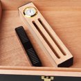 thumbnail image 5 of Portable Travel Cedar Wood Cigar Storage Box with Humidor Accessory Black, 5 of 5