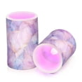 thumbnail image 7 of Yayeee Flameless Candles with Remote Flickering Battery Operated Multi Color Changing, Purple Marble Pattern, 7 of 7