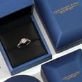 thumbnail image 5 of Gem Stone King 10K White Gold Lab Grown Diamond and Orange Sapphire 3-Stone Ring for Women | 1.06 Cttw | Round 6MM | Gemstone April Birthstone | Size 7, 5 of 6