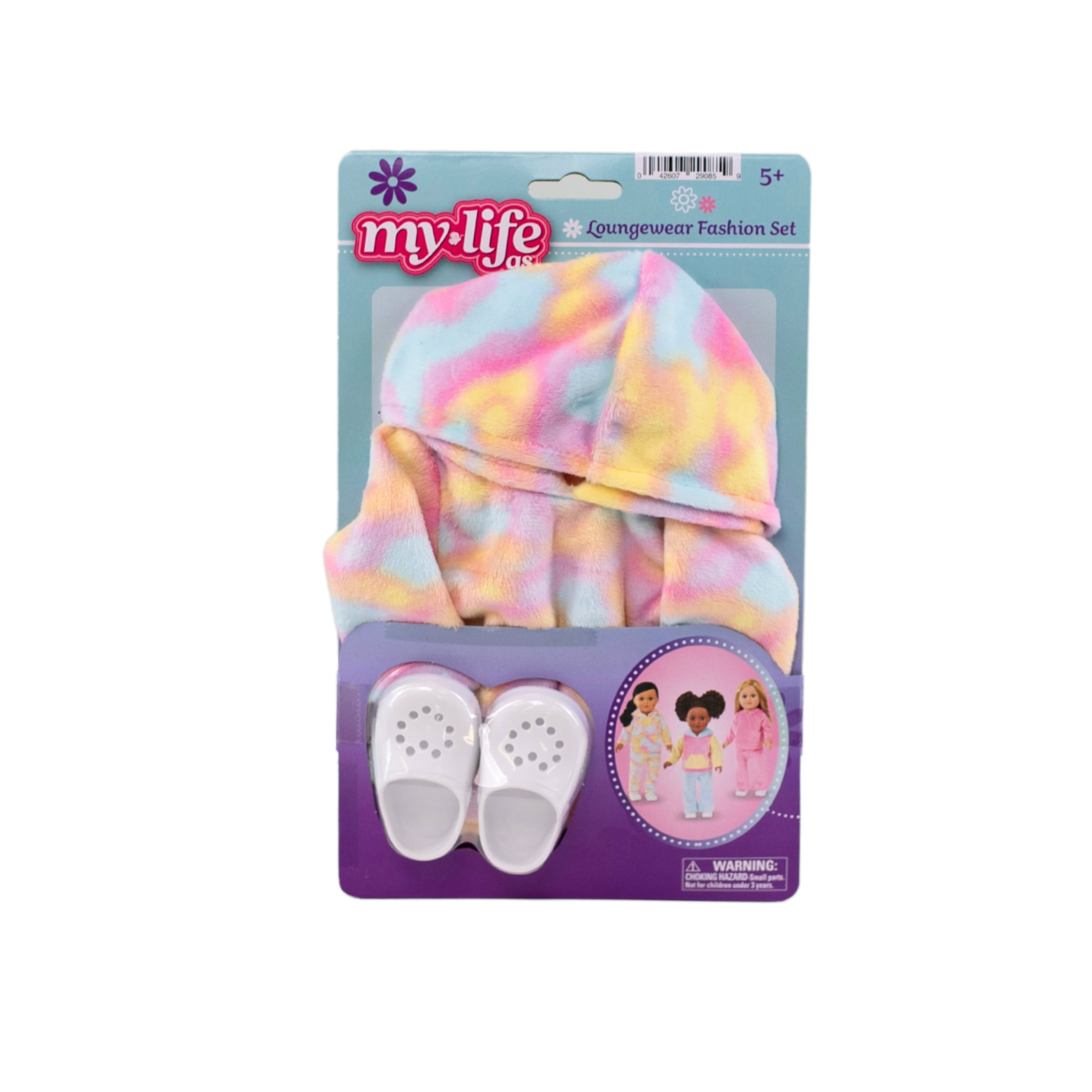 My Life As – Ensemble Détente pour Poupée de 18 pouces, 3 Pièces, Tie-dye rose, jaune et bleu