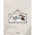 thumbnail image 4 of Coffee Bar Open Daily Cafe Decor Wood Hanging Plaque 5X10 Inch Coffee Signs Modern Bar Accessories Kitchen Home Pub Shop Coffee Station Farmhouse Decorative, 4 of 4