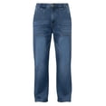 thumbnail image 4 of Zormilly Jeans for Men Elastic High Waisted Stretch Wide Leg Jeans with Pockets Fashion Casual Relaxed Fit Jeans, S-2XL, 4 of 7