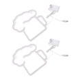 thumbnail image 1 of Shisuyan neon sign light Beer Signs LED Neon Lights Plastic White Night Light for Home 2pcs, 1 of 9