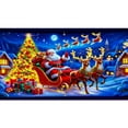 thumbnail image 6 of 13x6 FT UV Activated Christmas Garage Door Cover Banner, Glows in Dark 2D Flat Holiday Garage Door Covers with Merry Christmas Slogan, Xmas Outdoor Indoor Party Decoration (B), 6 of 8