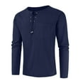 thumbnail image 2 of Fesfesfes Long Sleeve Shirt for Men Casual Solid Pullover V Neck Sweater Sports Sweater Bottoming Tops Blouse, 2 of 7