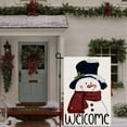 thumbnail image 4 of Welcome Christmas Garden Flag 12x18 Inch Double Sided Burlap Snowman Sign Winter Yard Outdoor Decoration DF123, 4 of 6