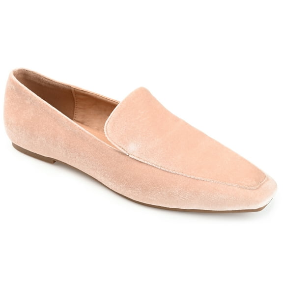 Journee Womens Silas Slip On Square Toe Loafer Dress Flats