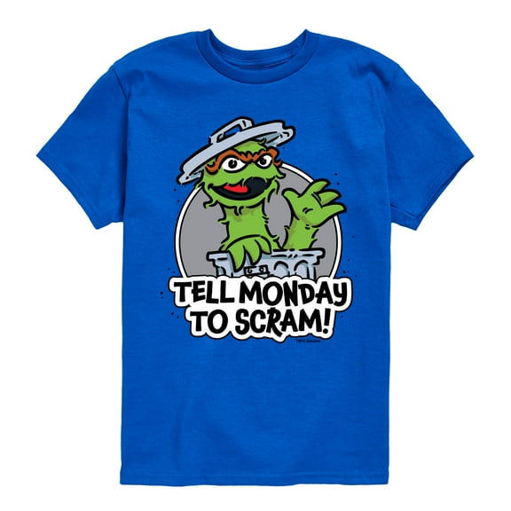Sesame Street - Tell Monday To Scram - Toddler and Youth Short Sleeve Graphic T-Shirt