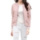 thumbnail image 2 of Chaqueta bomber acolchada con cremallera Allegra K para mujer con bolsillos Rosa L, 2 of 5