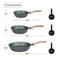 thumbnail image 2 of Juego De 3 Sartenes Jade Pro Con Recubrimiento de Inoble Antiadherente 22,24 y 28cm – Color Verde- Kitchen Art - Queen Sense, 2 of 6