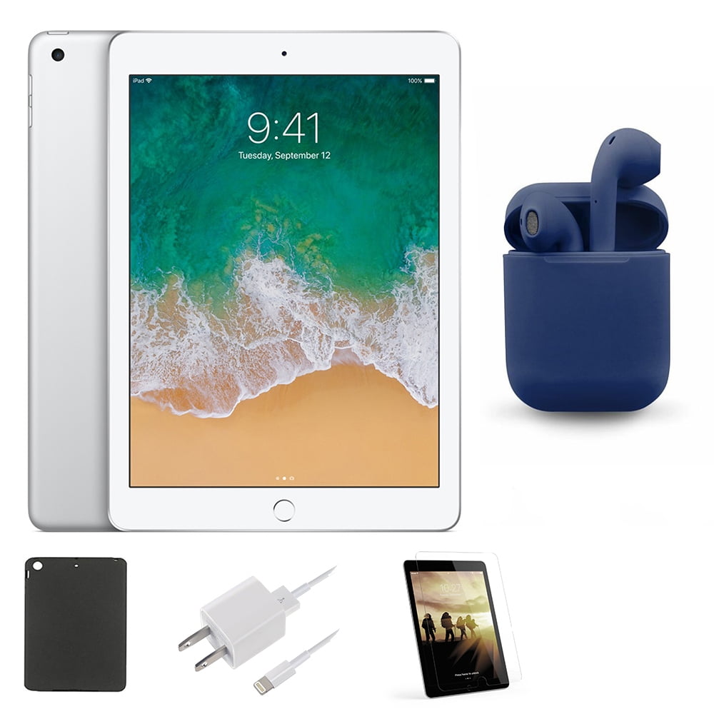 Pointer Efterforskning Falde sammen Restored | Apple iPad 5th Gen (2017) | 9.7-inch | 32GB | Wi-Fi Only |  Silver | Bundle: Pre-Installed Tempered Glass, Case, Charger,  Bluetooth/Wireless Airbuds By Certified 2 Day Express - Walmart.com