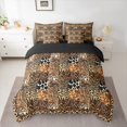 thumbnail image 2 of Homewish Patchwork Geometric Checkered 7-Piece Twin Bedding Sets,Brown Leopard Cheetah Print Bedding Comforter Set,Country Farmhouse Lodge Sheet Sets For Adults,Super Cozy Room Decor Reversible, 2 of 8