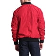thumbnail image 4 of Victorious Men's Lightweight Contrast MA-1 Bomber Flight Jacket JK752 - Red - 3X-Large, 4 of 7