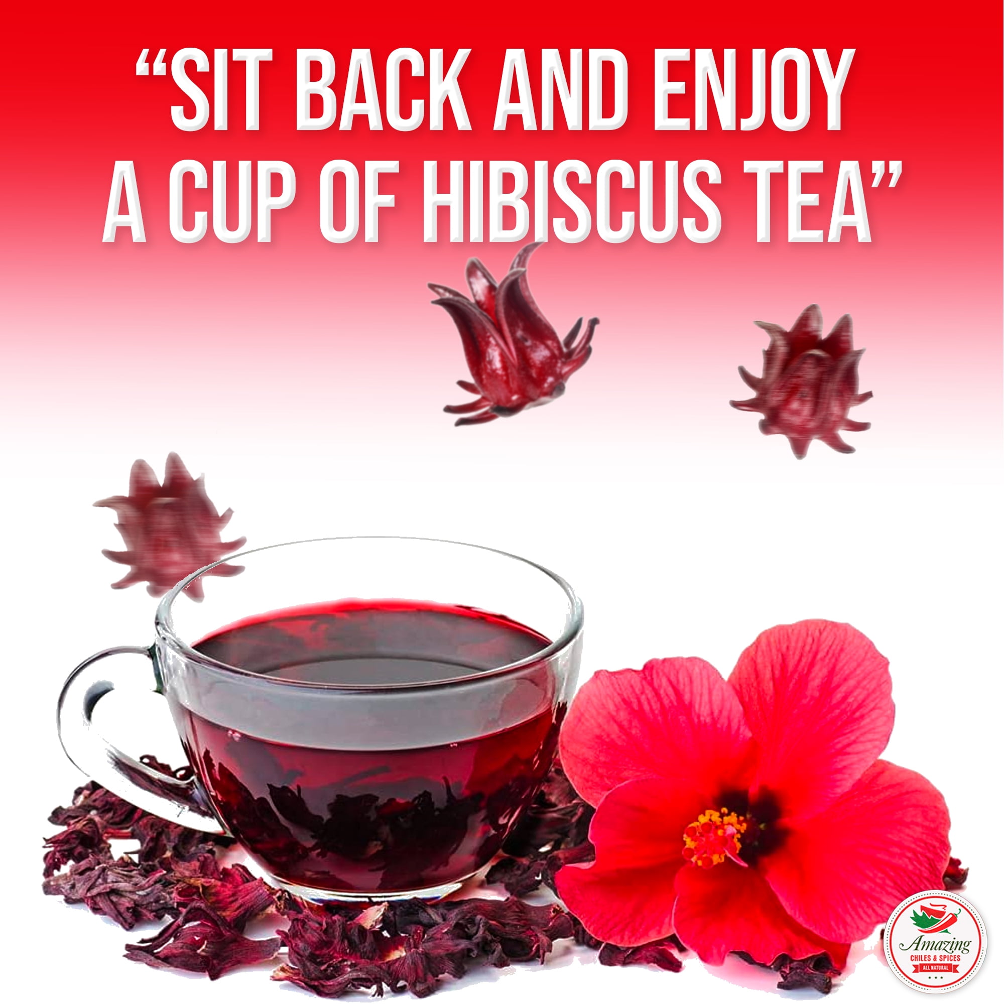 Hibiscus Flowers 1lb (16oz) Premium, All Natural, Triple Cleaned