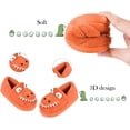 thumbnail image 3 of Girls Boys Home Slippers Warm Dinosaur House Slippers For Toddler Fur Lined Winter Indoor shoes, 3 of 7