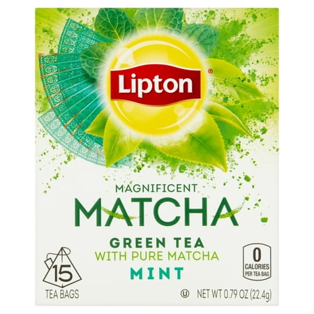 (3 Boxes) Lipton Magnificent Matcha Green Tea Bags Mint 15