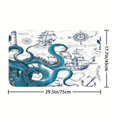 thumbnail image 5 of 1pc Animal Print Octopus Shower Curtain with 12 Hooks and Non-Slip Bathroom Rug - Waterproof Toilet Lid Cover Pad and U-Shape Mat for Bathroom Decor, 5 of 5