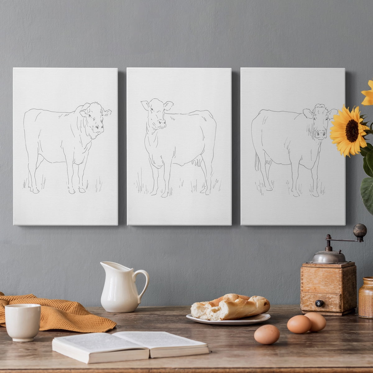 Limousin Cattle I Premium Gallery Wrapped Canvas - Ready to Hang - 8 x 12 Each