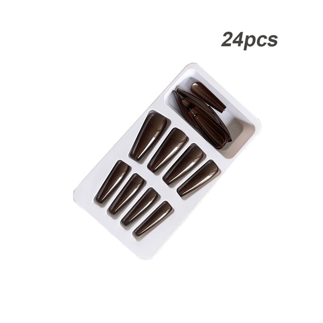 1 Set French Tip Press on Nails Tool Toe Files Coffin False Toe Files Glittery Stick Full Cover Ballet Style Beauty Tool DIY Decorations Type 7