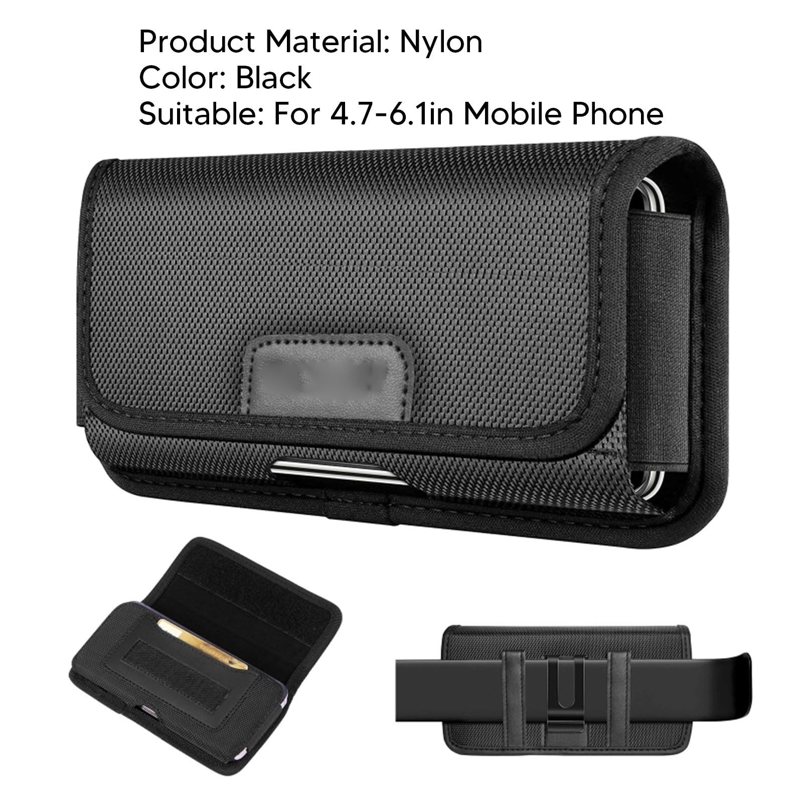LLC Pochette de Ceinture en Nylon pour Cellulaire avec Clip Noir pour IPhone 14 Pro 14 13 Mini pour Samsung Galaxy S23 Walmart
