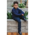 thumbnail image 3 of Unizone Uniforms Girls Long Sleeve Polo Shirt (Medium, Navy Blue), 3 of 6