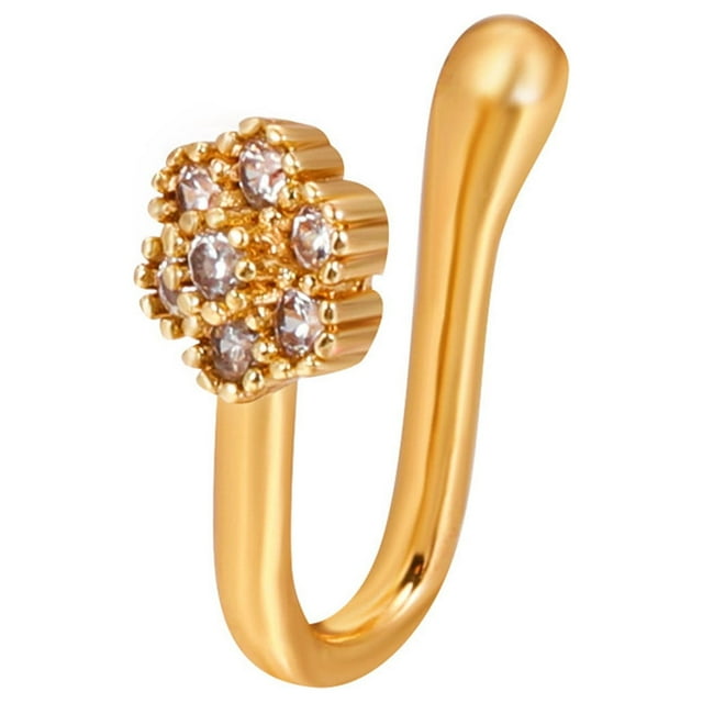 Anneaux de Nez à Clip pour Femmes Anneau de Nez Non Percé Manchette de Nez Ajustable
