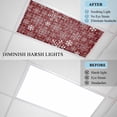 thumbnail image 4 of Red Plaid Snowflake Christmas Fluorescent Light Covers, Xmas Snowflake Magnetic Light Covers for Ceiling Lights, Fluorescent Ceiling Shade Filters for Classroom Bedroom Office 4x2Ft x 2PCS, 4 of 8