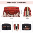 thumbnail image 2 of Bingfone Basketball Shot Print Leather Makeup Bag, Portable Hand-held Zipper Female Cosmetic Bag Toiletry Bag, Suitable for Home and Travel, 2 of 6