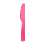 Your Zone Pink 4 Count Plastic Utensil Set with Fork, Spoon, Knife and Travel Container
