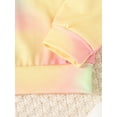thumbnail image 6 of Bagilaanoe Little Girl Casual Hoodies Sweatshirt Long Sleeve Tie-Dye Letter Print Pullover 3T 4T 5T 6T 7T Kids Fall Loose Tee Tops, 6 of 8