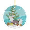thumbnail image 1 of Chinese Crested Merry Christmas Tree Ceramic Ornament, 1 of 1