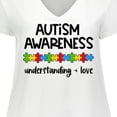 thumbnail image 4 of Inktastic Autism Awareness Understanding and Love with Puzzle Pieces Women's Plus Size V-Neck T-Shirt, 4 of 5