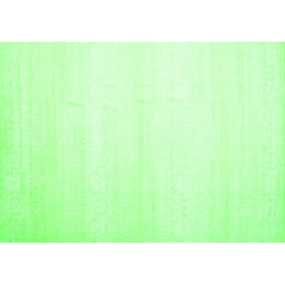 Ahgly Company Machine Washable Indoor Rectangle Solid Green Modern Area Rugs, 6' x 9'