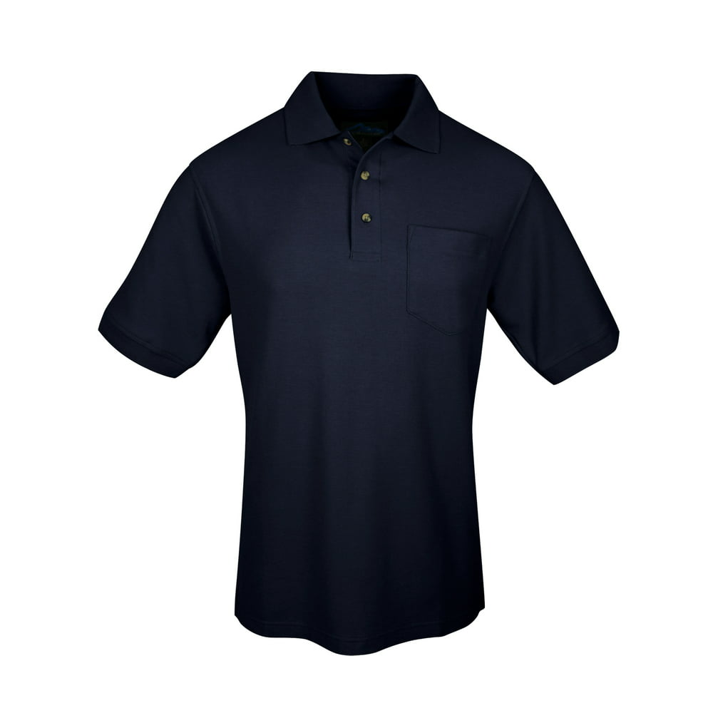 Signature 169 cotton pocketed golf shirt, Medium, Navy - Walmart.com ...