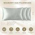thumbnail image 6 of THXSILK 25 Momme Luxury Silk Pillowcase with Gift Box, Both Side Grade 6A Mulberry Silk, Hidden Zipper Pillowcase for Hair and Skin, Gift Set, BrickRed, Standard Size(20"x26"), 6 of 6
