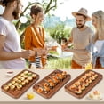 thumbnail image 6 of Small Wooden Platters Rectangle Mini Charcuterie Boards Acacia Wood Serving Trays Home Decor Cheese Board Cake Appetizer Plates Kitchen Charcuterie Platter for Food Dish Dessert Snack Tray, 6 of 8