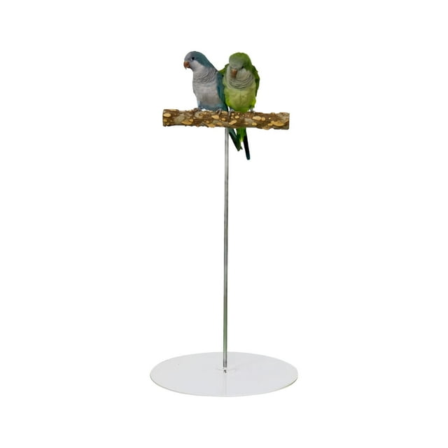 Percha para pájaros, gimnasio de juegos para pájaros, parque infantil, juguetes para morder, parque de juegos portátil de madera para loros redondo