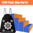 thumbnail image 2 of Dardos de recarga POKONBOY, paquete de 1200 unidades, compatibles con pistolas Nerf, color azul, 2 of 7